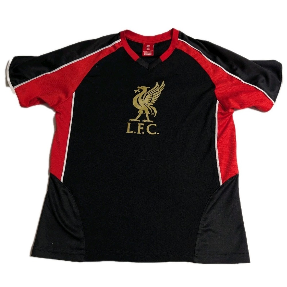 Liverpool FC Youth Large Soccer Jersey LFC‎ Training Shirt Red Black Performance